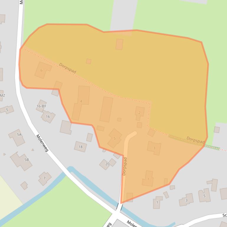 Kaart van postcodegebied 5396PD.