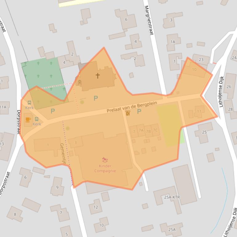 Kaart van postcodegebied 5396PH.