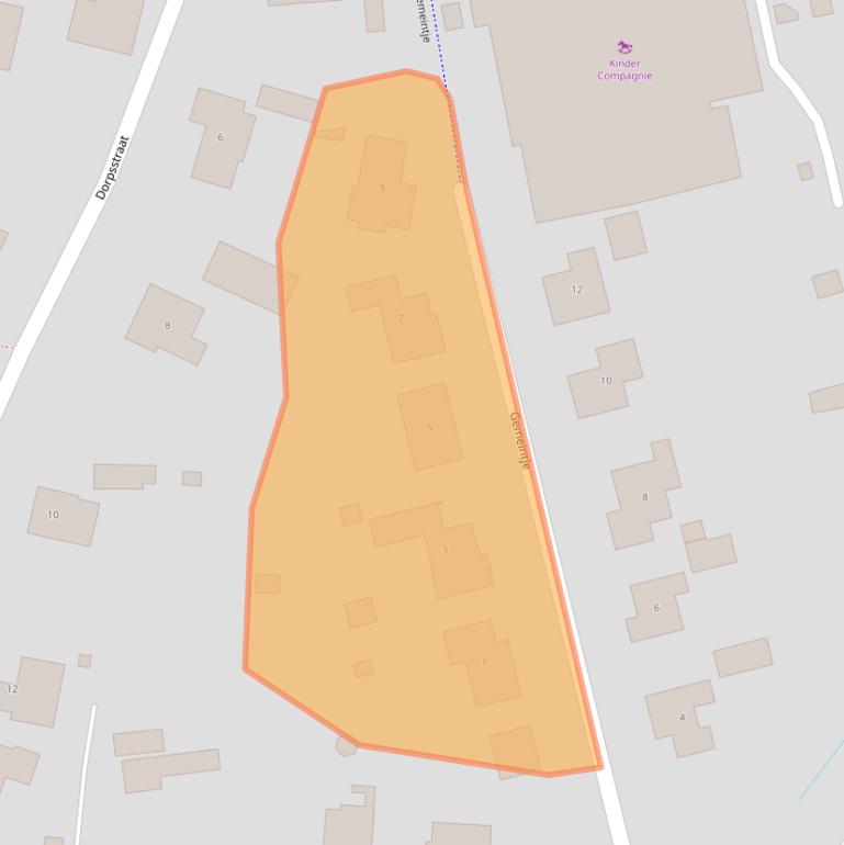 Kaart van postcodegebied 5396PJ.