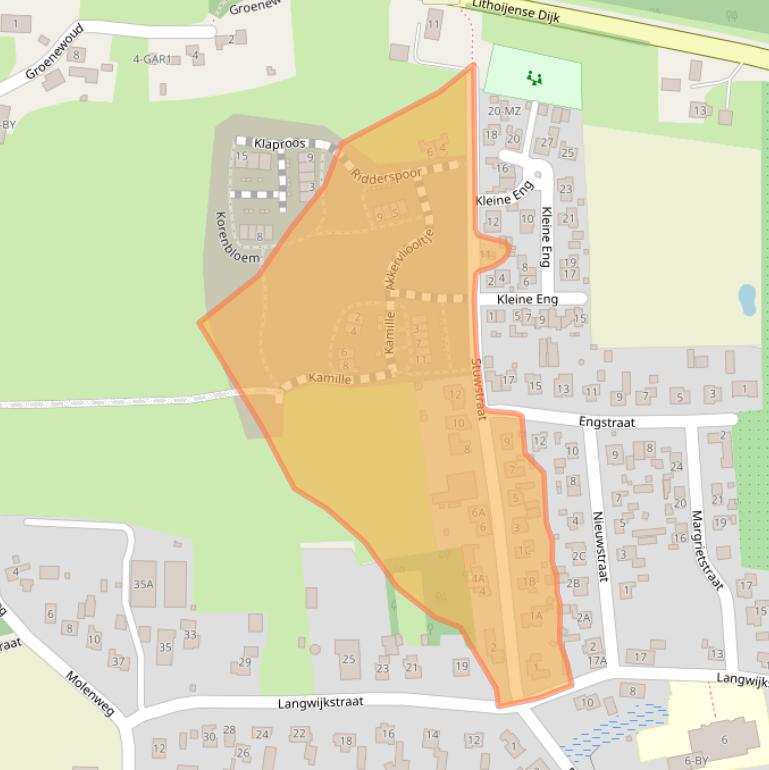 Kaart van postcodegebied 5396PK.