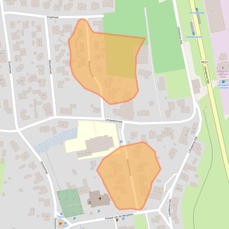 Kaart van postcodegebied 5396PM.