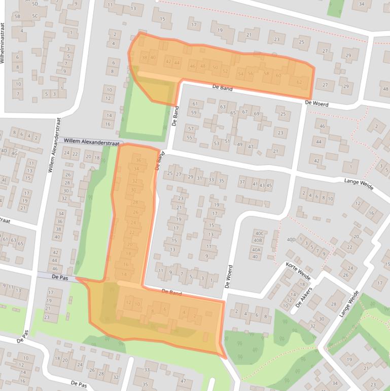 Kaart van postcodegebied 5397AE.