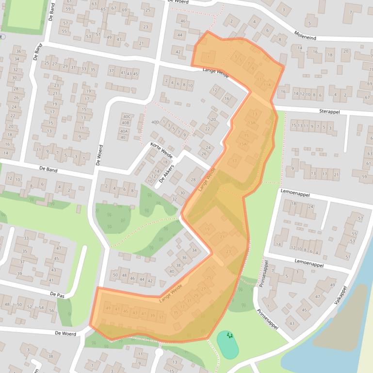 Kaart van postcodegebied 5397AG.