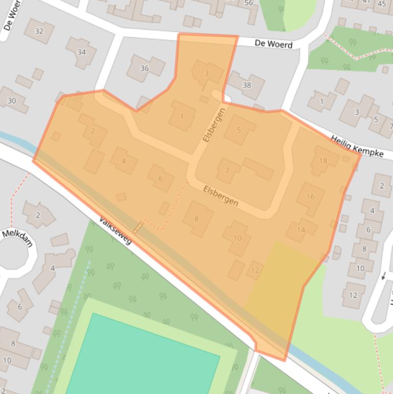 Kaart van postcodegebied 5397AJ.