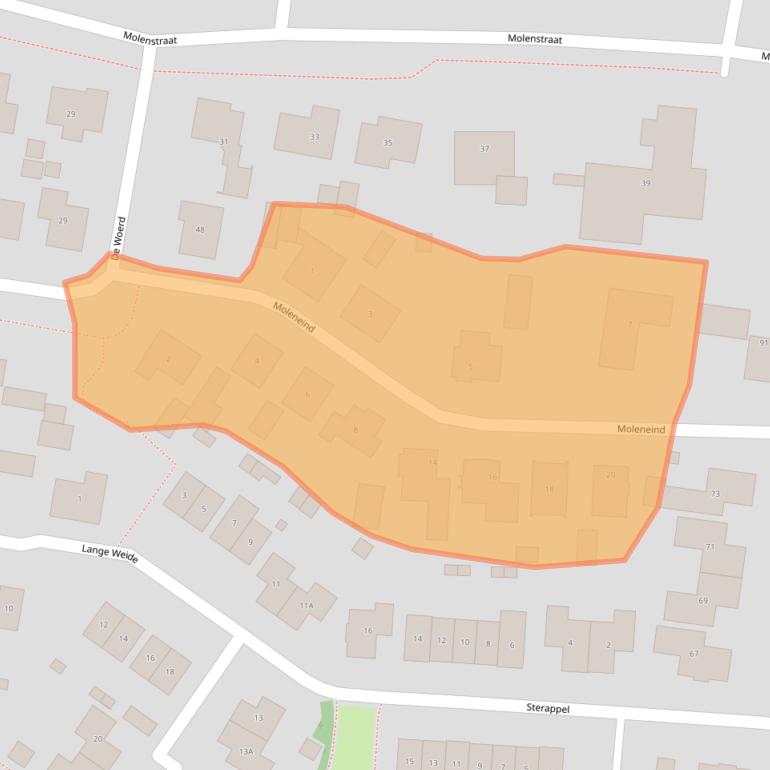 Kaart van postcodegebied 5397AM.