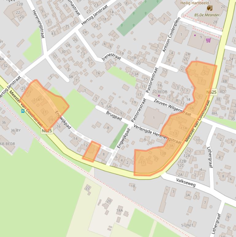 Kaart van postcodegebied 5397AT.