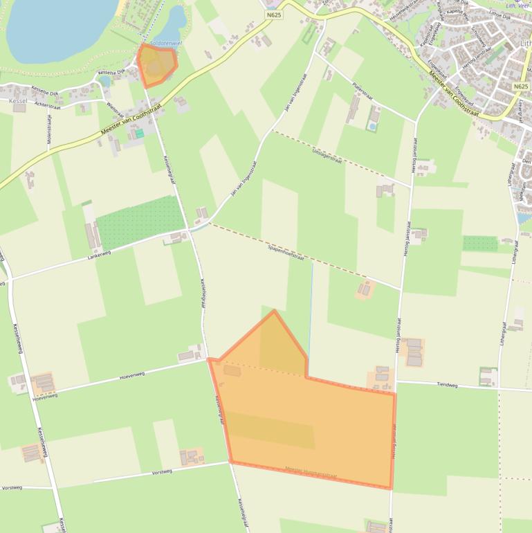 Kaart van postcodegebied 5397AZ.