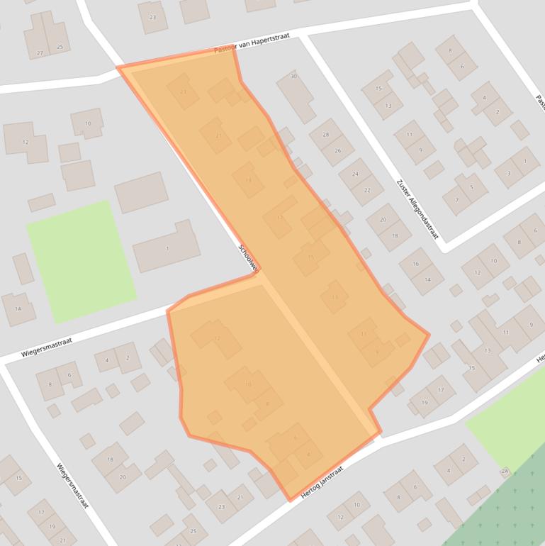 Kaart van postcodegebied 5397BB.