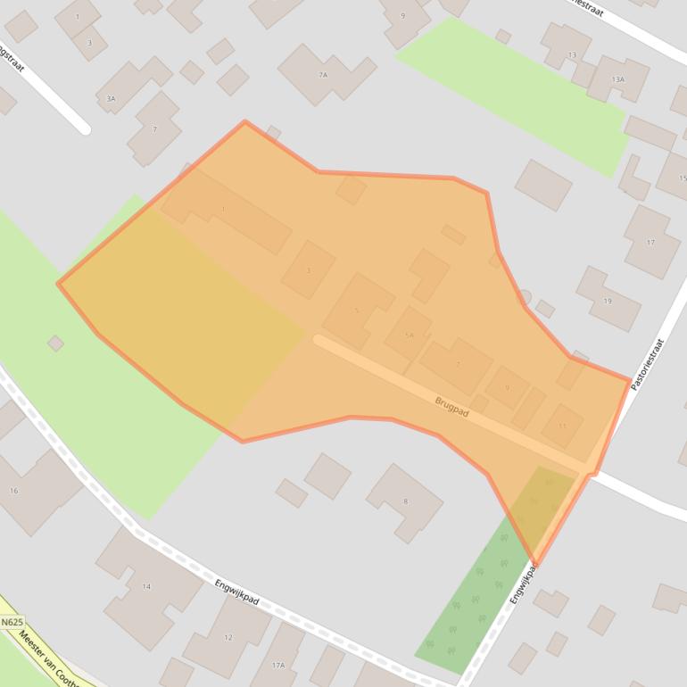 Kaart van postcodegebied 5397BD.