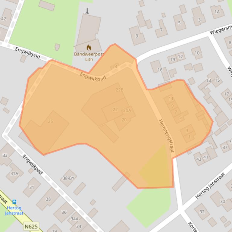 Kaart van postcodegebied 5397BE.