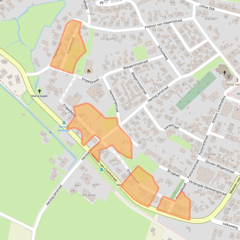 Kaart van postcodegebied 5397BG.