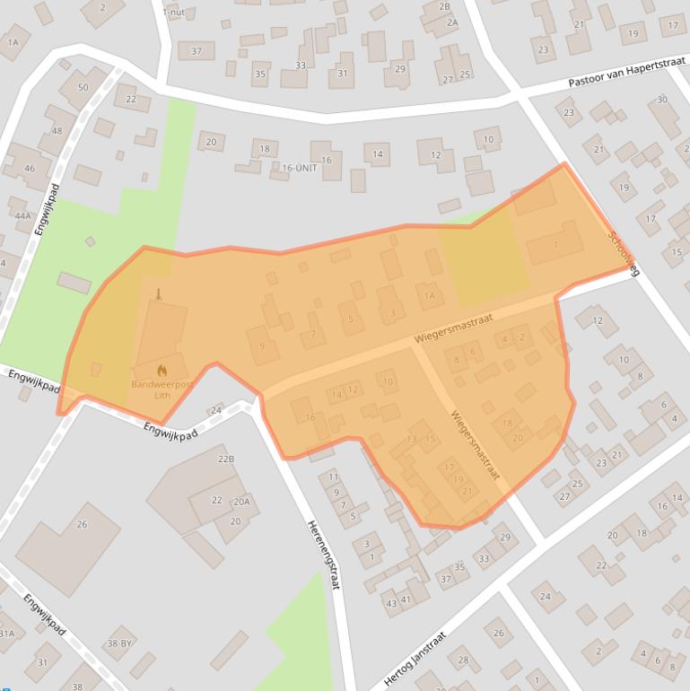 Kaart van postcodegebied 5397BH.