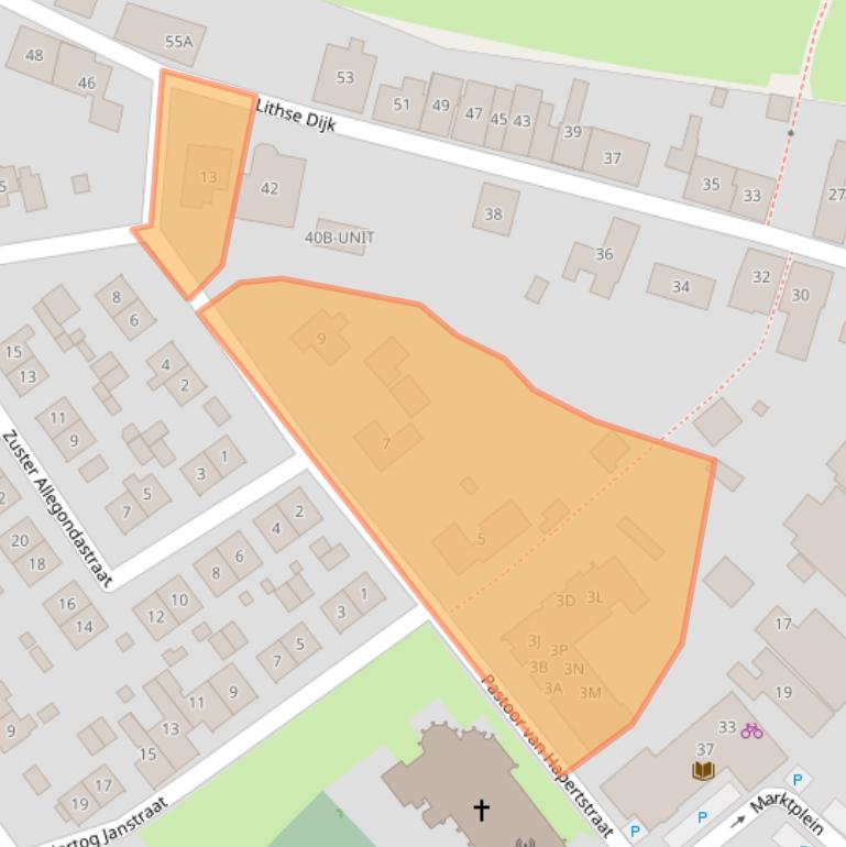 Kaart van postcodegebied 5397BJ.