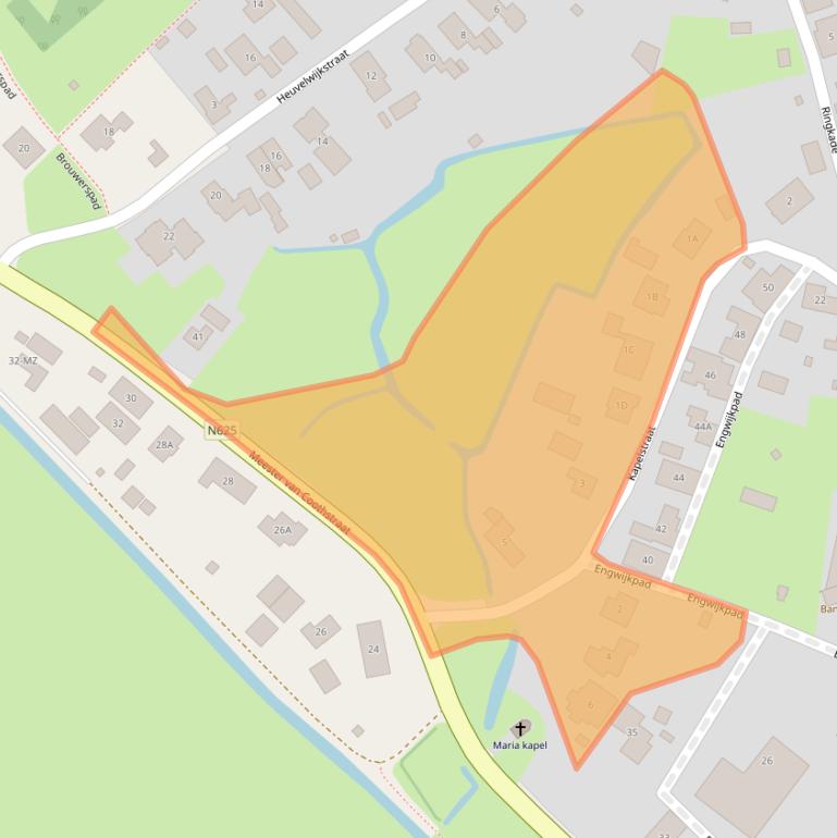 Kaart van postcodegebied 5397BP.