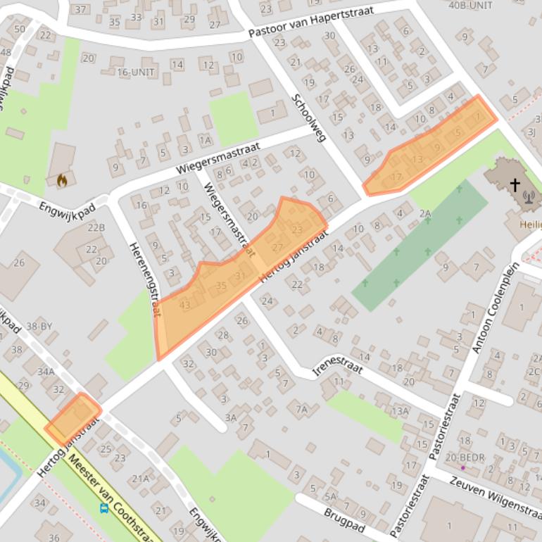 Kaart van postcodegebied 5397BT.