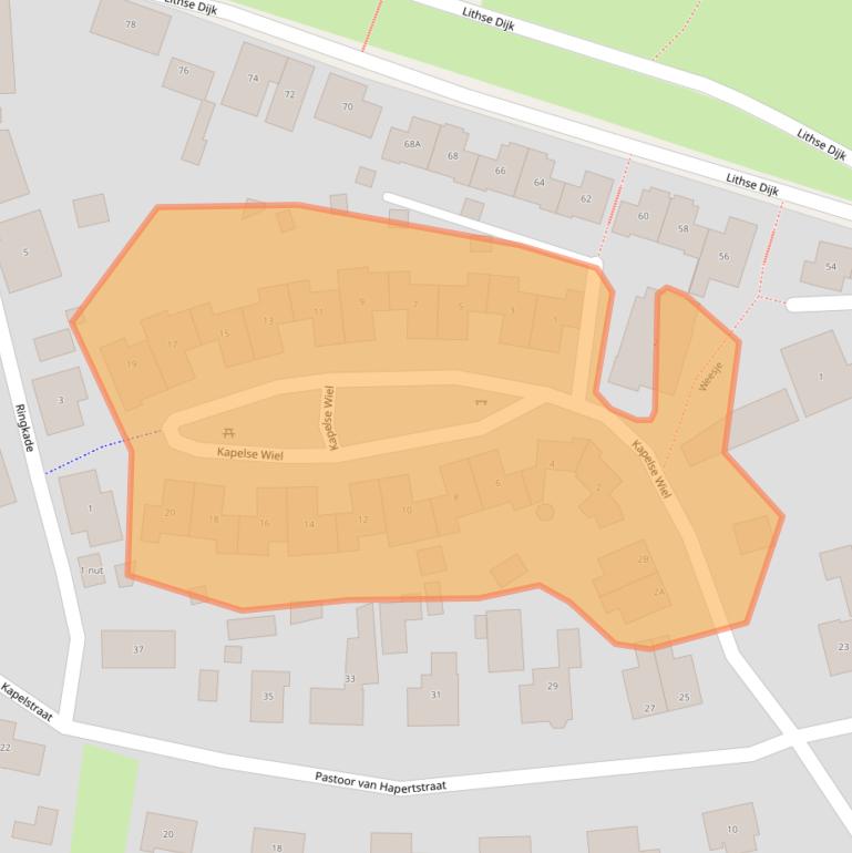 Kaart van postcodegebied 5397BZ.