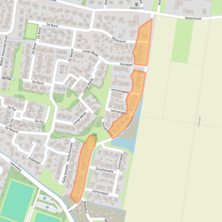 Kaart van postcodegebied 5397CA.