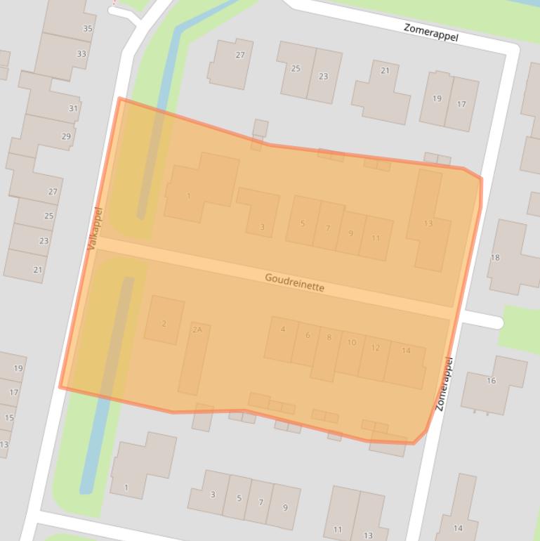 Kaart van postcodegebied 5397CC.