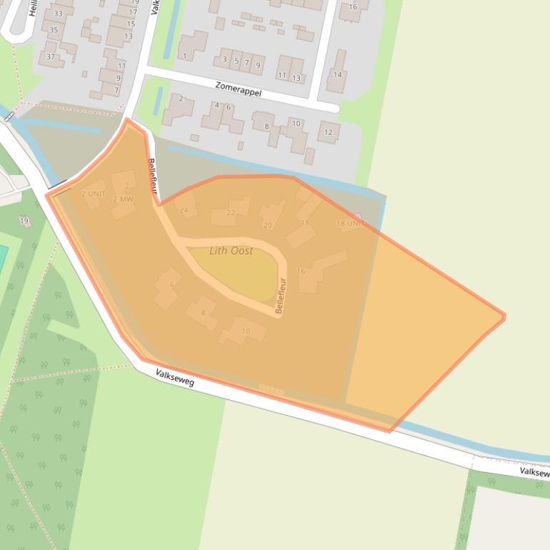 Kaart van postcodegebied 5397CD.