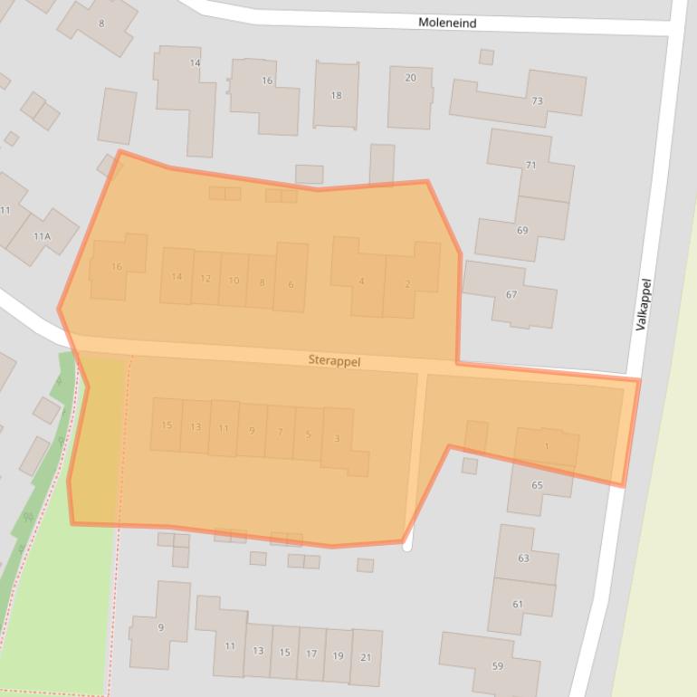 Kaart van postcodegebied 5397CH.