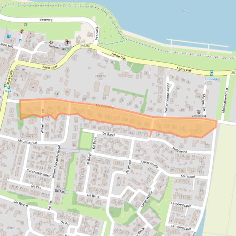 Kaart van postcodegebied 5397EK.