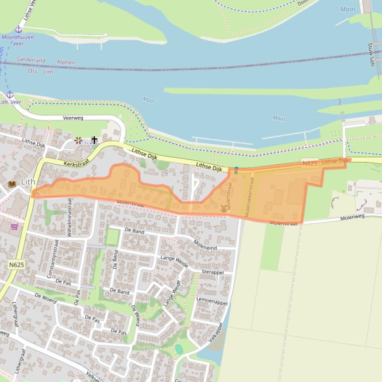 Kaart van postcodegebied 5397EL.