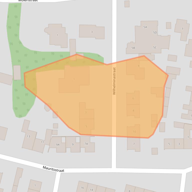 Kaart van postcodegebied 5397ER.