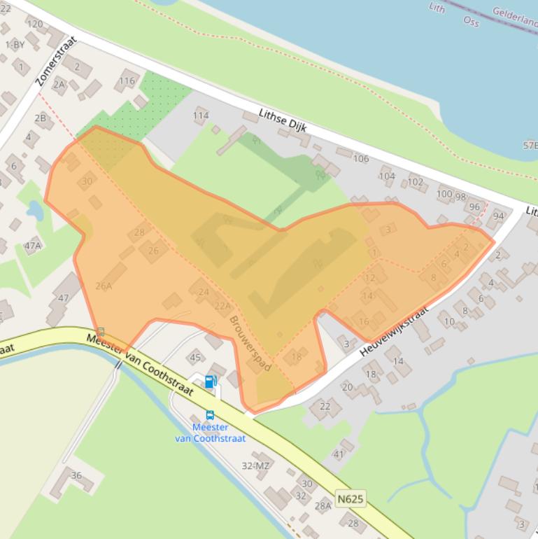 Kaart van postcodegebied 5397GG.