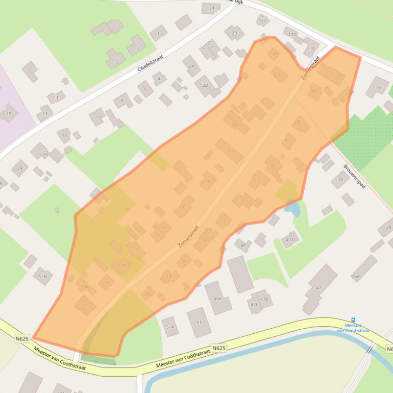 Kaart van postcodegebied 5397GH.