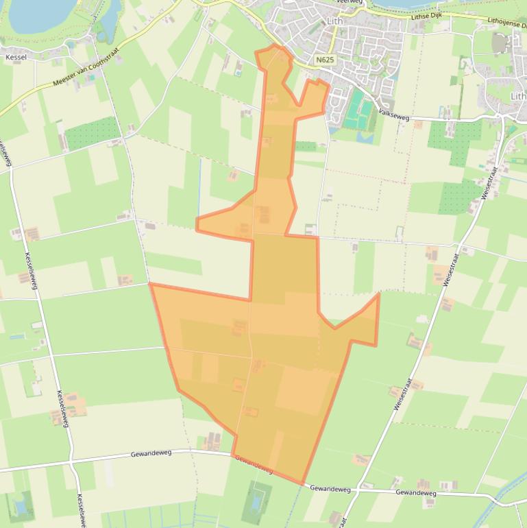 Kaart van postcodegebied 5397LA.