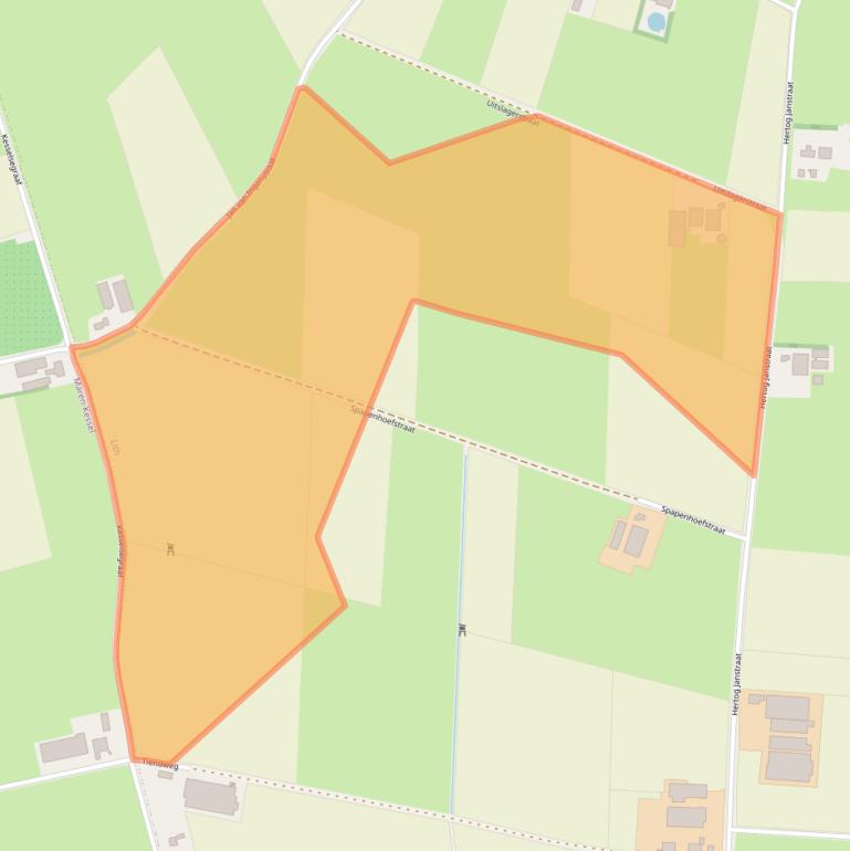 Kaart van postcodegebied 5397LB.