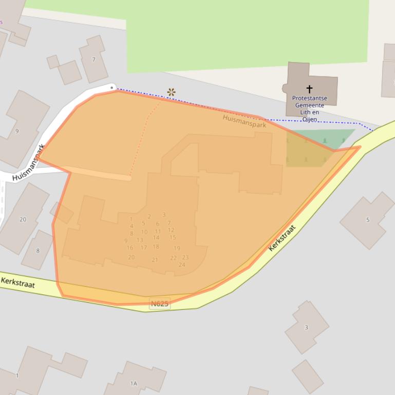 Kaart van postcodegebied 5397LJ.