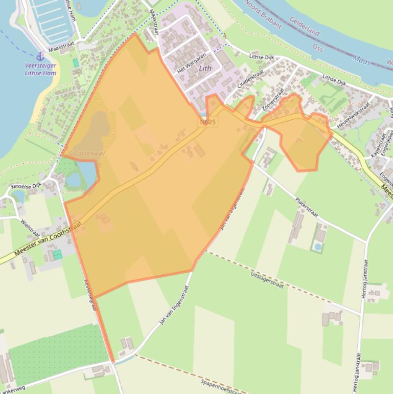 Kaart van postcodegebied 5397LL.