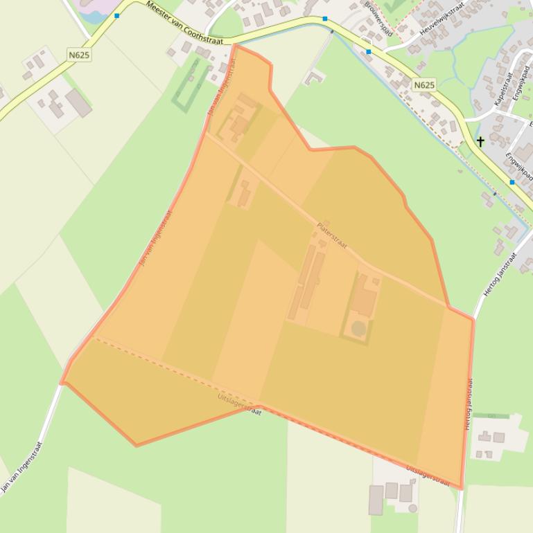 Kaart van postcodegebied 5397LM.