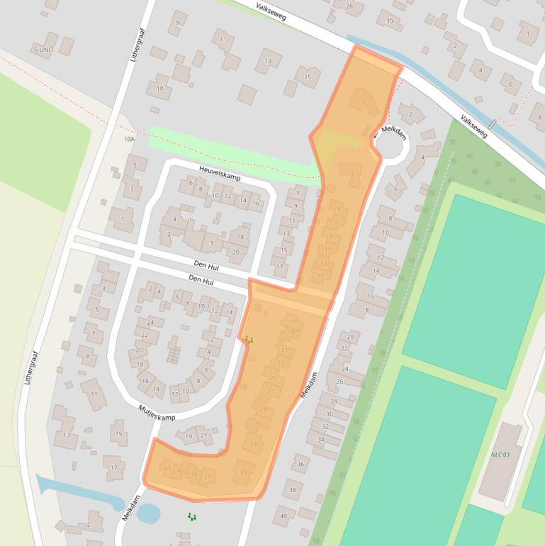 Kaart van postcodegebied 5397LR.