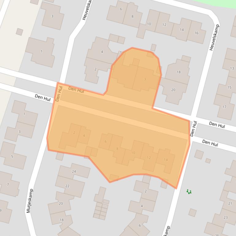 Kaart van postcodegebied 5397LT.