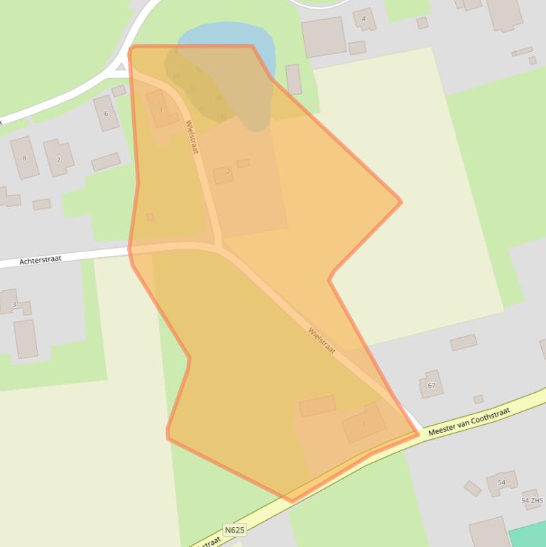 Kaart van postcodegebied 5398CD.