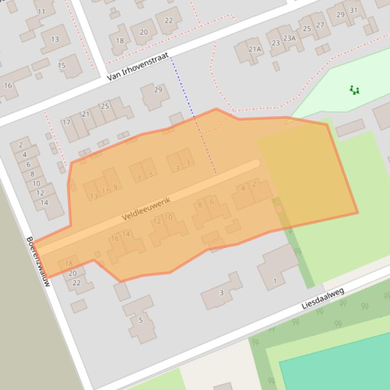 Kaart van postcodegebied 5398GJ.