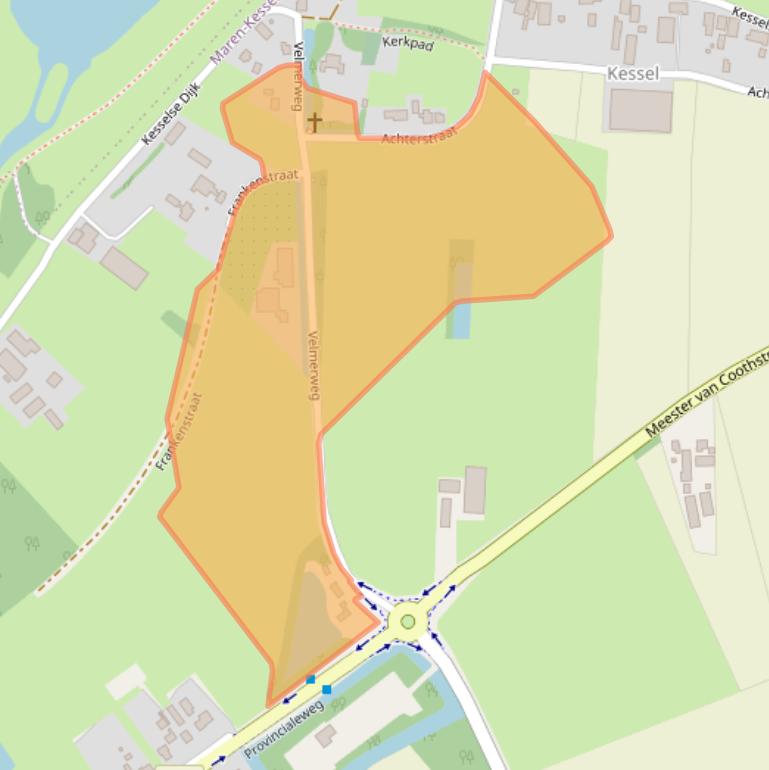 Kaart van postcodegebied 5398HA.