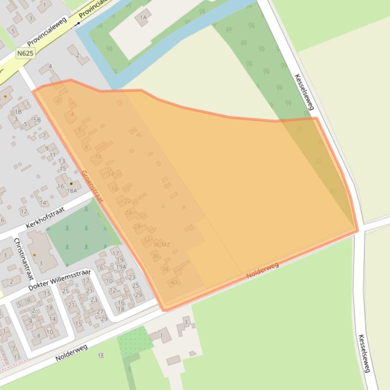 Kaart van postcodegebied 5398HG.