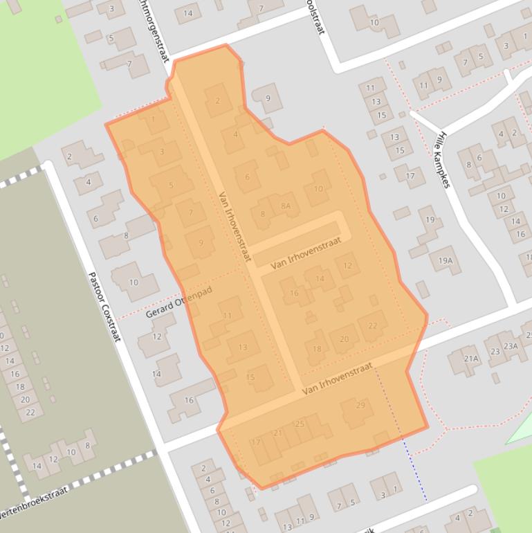 Kaart van postcodegebied 5398HX.