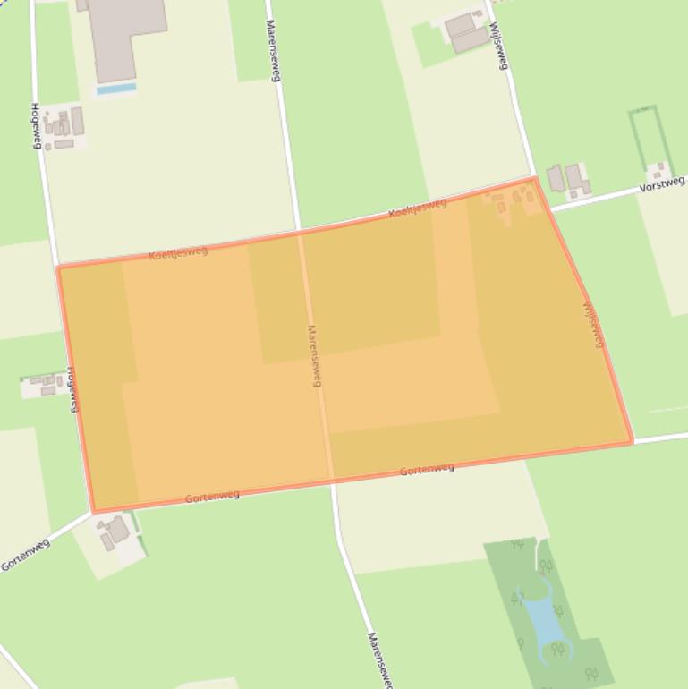 Kaart van postcodegebied 5398JC.