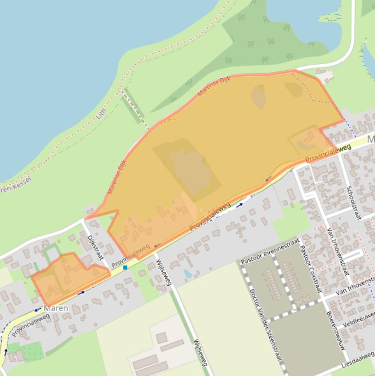 Kaart van postcodegebied 5398JJ.