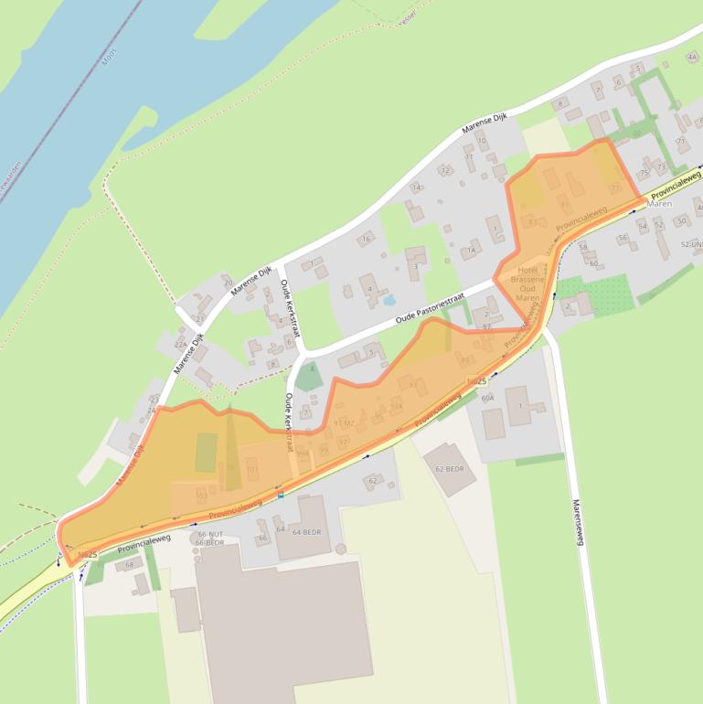 Kaart van postcodegebied 5398JK.