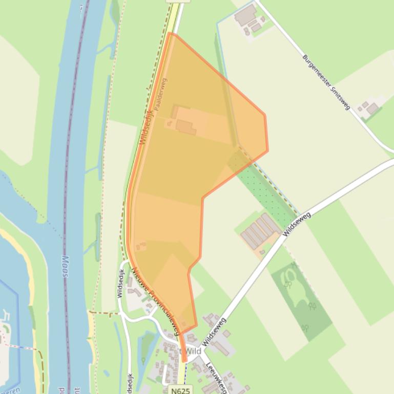 Kaart van postcodegebied 5398KB.