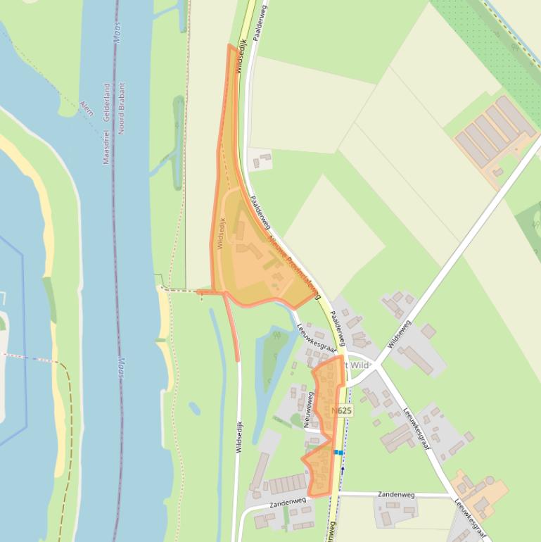 Kaart van postcodegebied 5398KG.