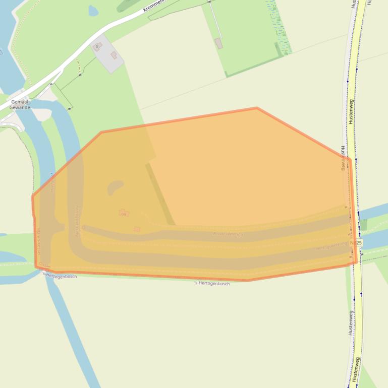 Kaart van postcodegebied 5398KN.