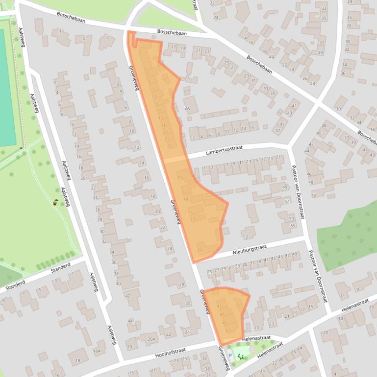 Kaart van postcodegebied 5401AA.