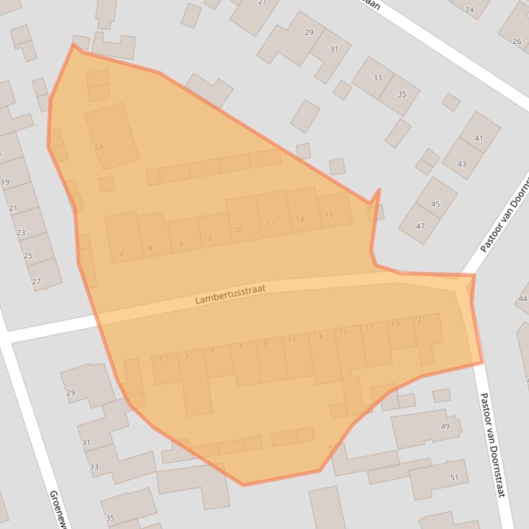 Kaart van postcodegebied 5401AC.