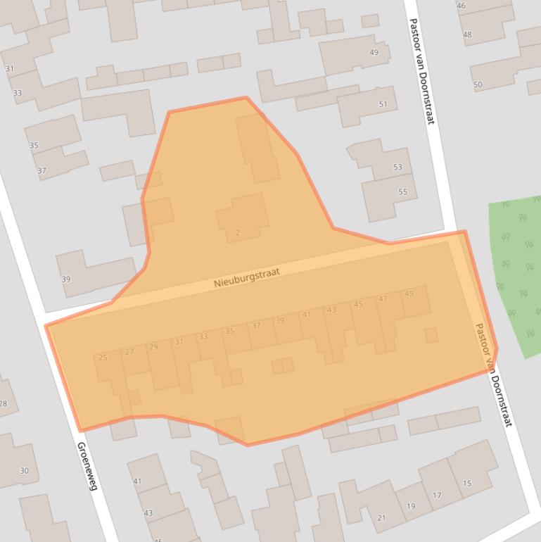 Kaart van postcodegebied 5401AD.